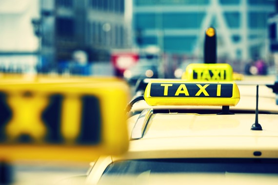 Taxis in einer Reihe